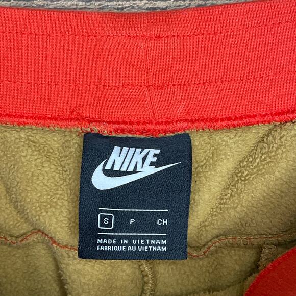 Nike Sportswear Polar Fleece Jogger Sweatpants Bronze Navy Orange SZ Small - Picture 5 of 11